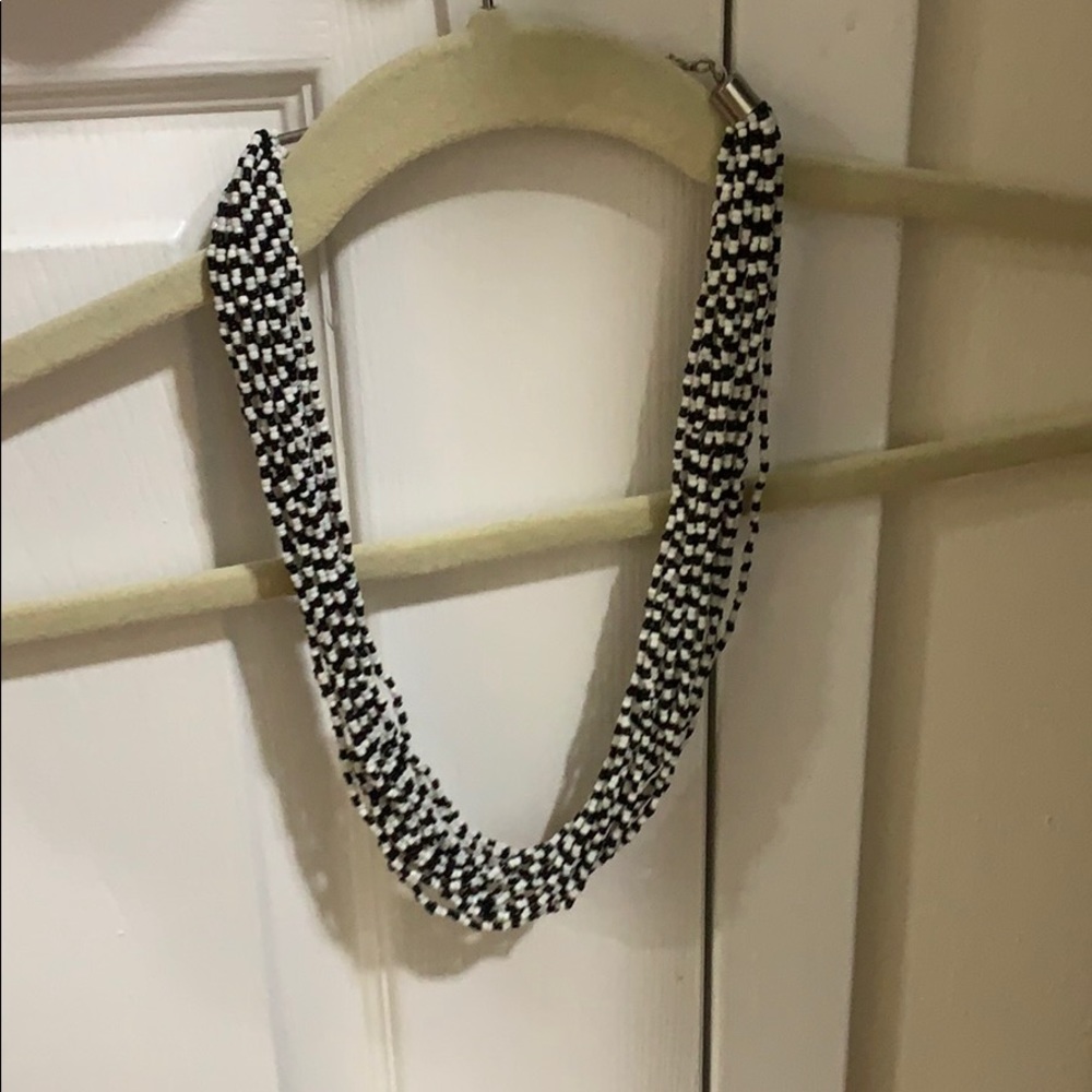 COPY - Loft Black and White Beaded Statement Neck…